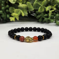 Buddha Black Obsidian Beaded Bracelets-3