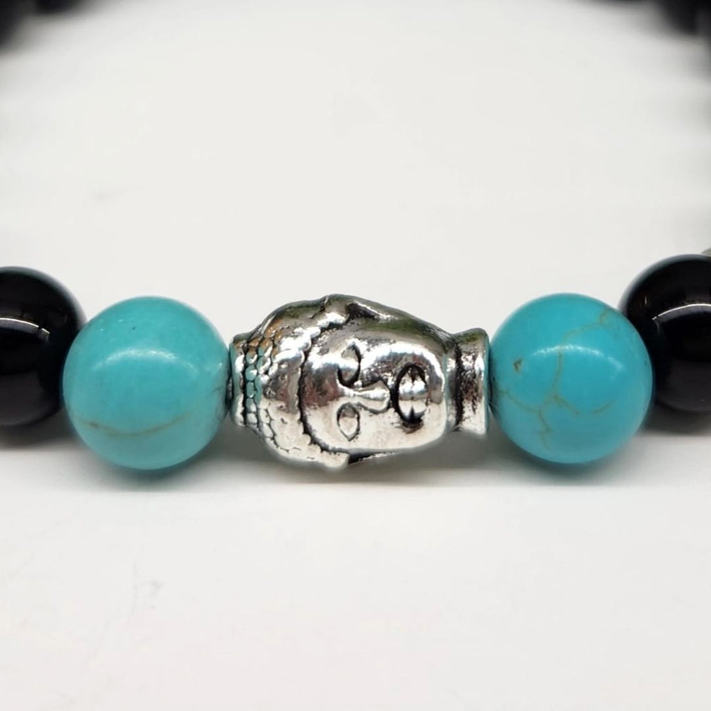 Buddha Black Obsidian Beaded Bracelets-2