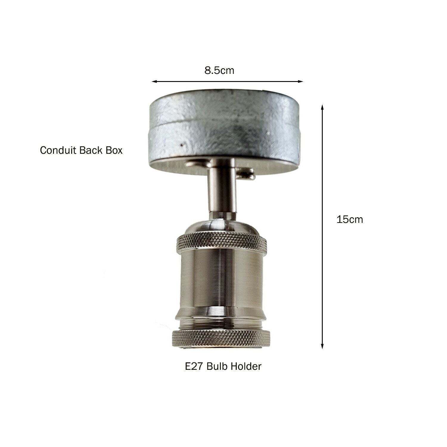 Lampada a Soffitto Industriale Vintage – Stile Retrò in Ferro Galvanizzato