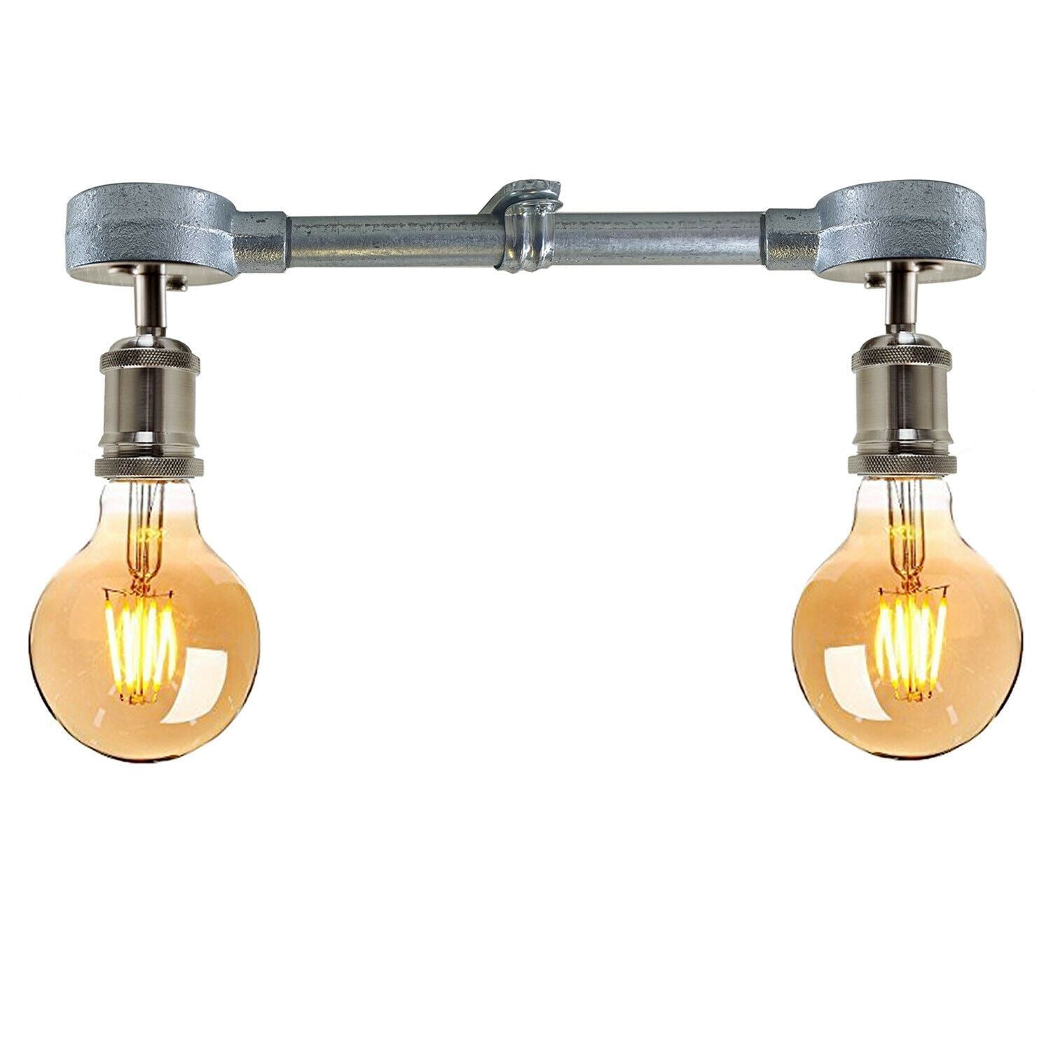 Lampada a Soffitto Industriale Vintage – Stile Retrò in Ferro Galvanizzato
