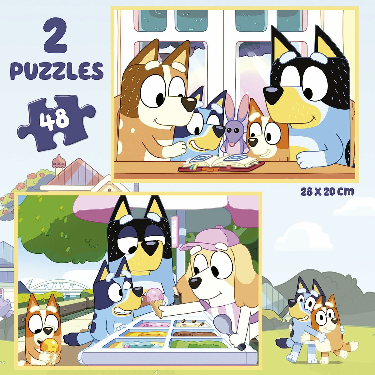 2-Puzzle Set Educa Bluey 48 Pieces-1