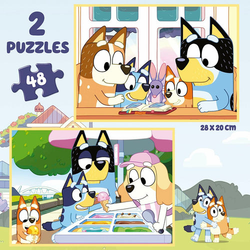 2-Puzzle Set Educa Bluey 48 Pieces-1